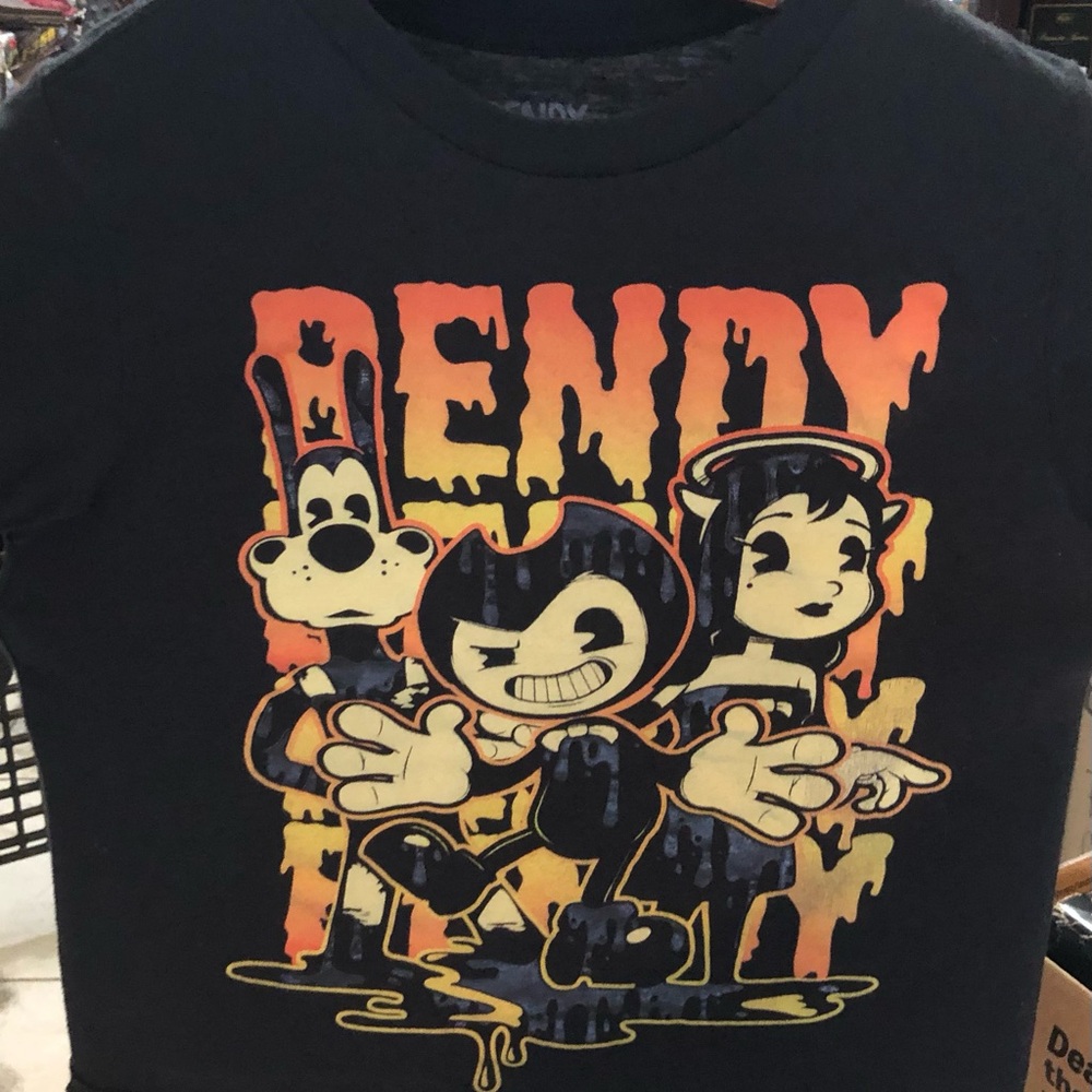 Bendy Kids Graphic Tee - Black and Orange